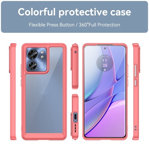 Funda protectora de cristal transparente transparente transparente a prueba de golpes para Motorola Edge 40 - Imagen 8 de 23