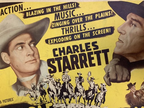 Póster original de la película de 1944 de Charles Starrett YeOldePostercom de la ley de silla de montar - Imagen 8 de 12
