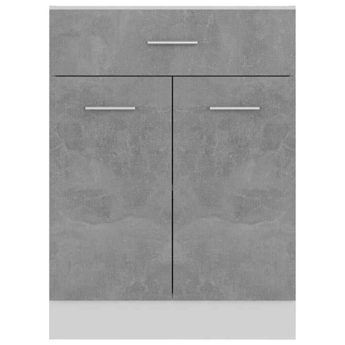 Cassetto mobiletto inferiore grigio cemento 23,6"x18,1"x32,1" legno ingegnerizzato vidaXL - Foto 5 di 10