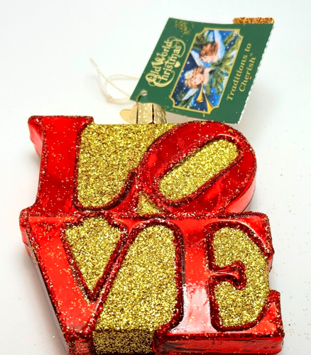 Anthropologie Old World Christmas Love Ornament New - Picture 5 of 5