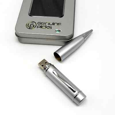 Executive Ballpoint USB Pen/&32gb Flash Drive,Business Gifts 32GB Metalic Silver