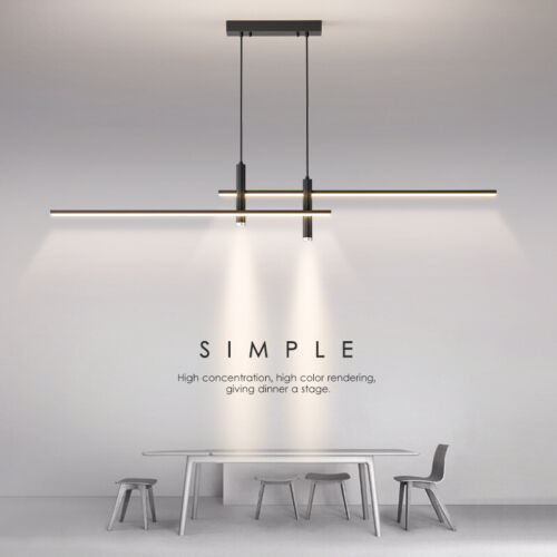 Modern Linear Hanging Ceiling Light Island Light LED Pendant Light for Kitchen - Picture 3 of 6