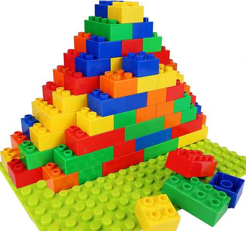 Building Blocks for Kids Toddlers Including a Baseplate, 101-Piece Large Classic - Picture 11 of 12