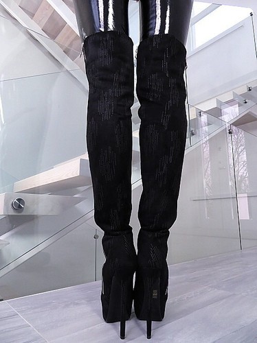 Sergio Todzi original high heels thigh OTK platform boots black 36 - Picture 7 of 11