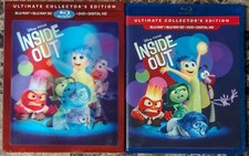 Inside Out 3D Blu-ray DVD Digital Copy, 2015, 4-Disc Set w Lenticular Slipcover