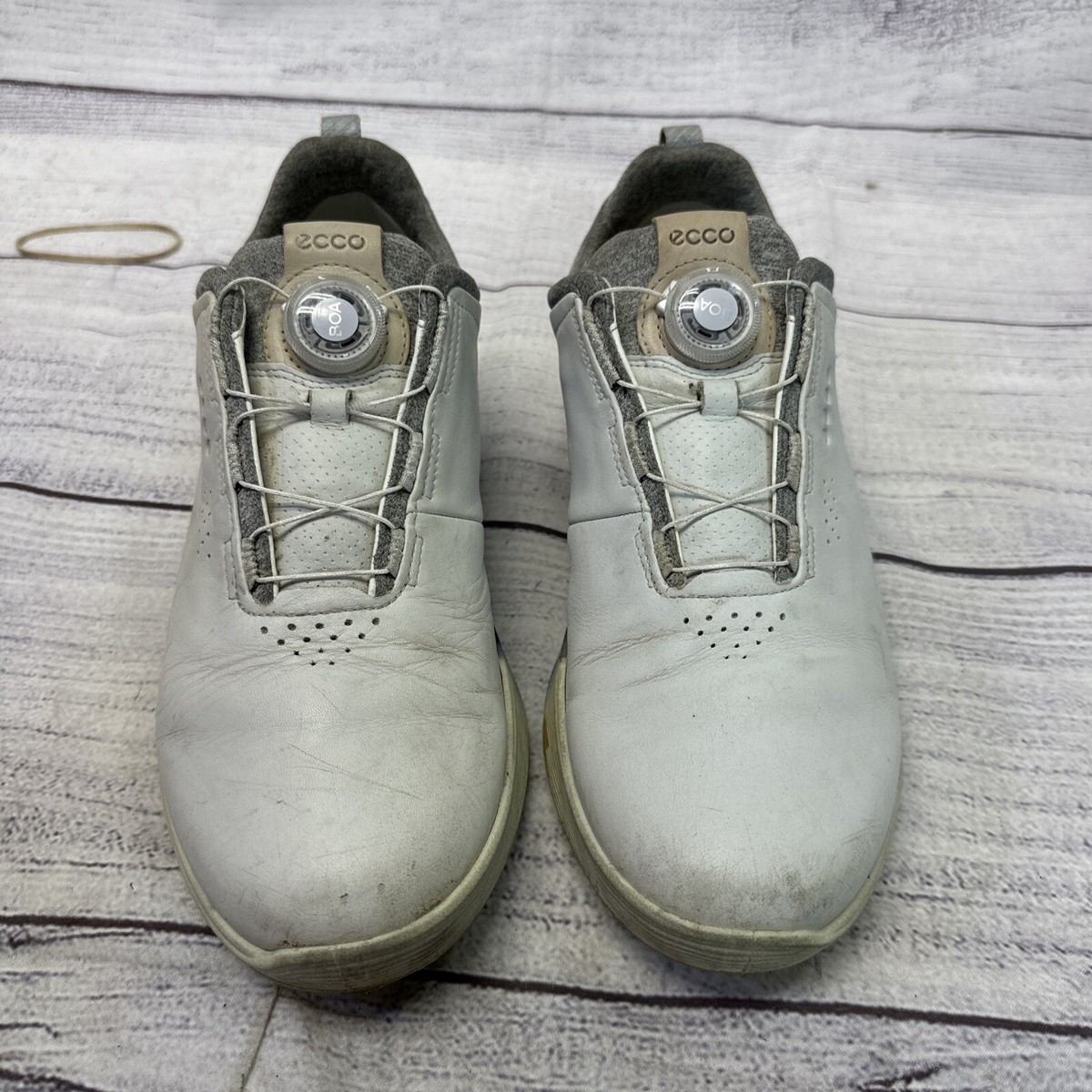 シューズ(男性用) ECCO GOLF S-THREE 43 (US 9.5) Ecco S-Three Golf Shoes - White & Blue Size 43 (US 9-9.5