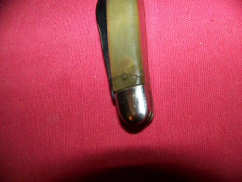 Vintage Japan Made Horn Handle Valor Farmers 4 in. Stockman Pocket Knife Nice - Picture 3 of 8