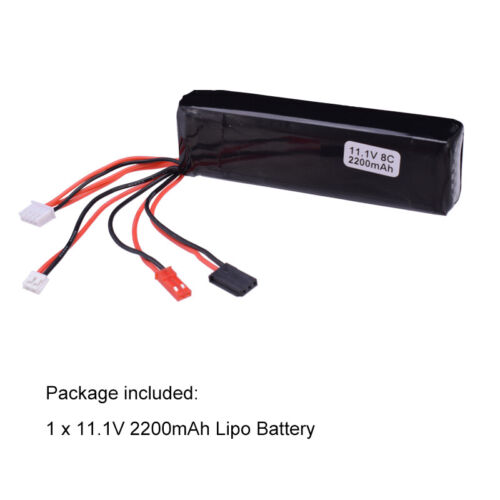 Batería Lipo 11,1V 2200mAh 8C enchufe JST JR Futaba para transmisor de radiocontrol cuadricóptero - Imagen 3 de 9