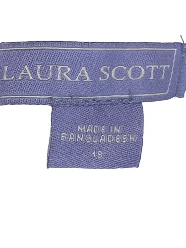 Laura Scott Light Weight Dress 18 Sleeveless Eyelet V Neck floral Side Zip Lace  - Bild 10 von 13