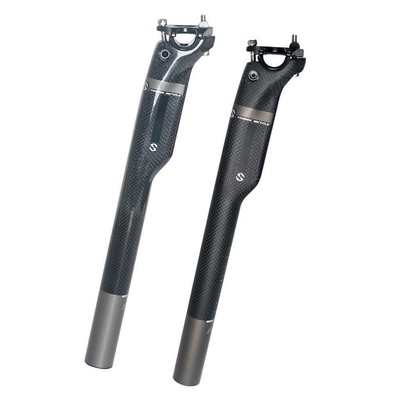 400mm Accessoires v/élo Choc v/élo de Route Selle pour Un v/élo de Montagne DZGN Fibre de Carbone v/élo Tige de Selle 27,2//30,8//31,6 350