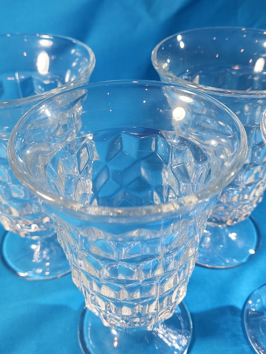 アメリカヴィンテージ Fostoria Glass クリーマー&シュガー Mid-Century Atomic Starburst Etched Coupe Glasses - lollygag