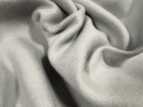 Vegan Wool Heavyweight Flannel Fabric, Per Metre - Plain - Silver Grey - Picture 1 of 3