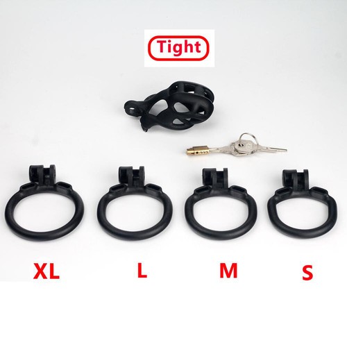 Curved Cobra Male Chastity Device Cage Belt with 4 Rings 3D Sleeve Trainer NEW - Bild 16 von 34