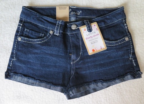 Levi's Girls Jennie Sue Denim Blue Shorty Shorts - Size 12 REG - NWT MSRP$36.00 - Picture 1 of 6