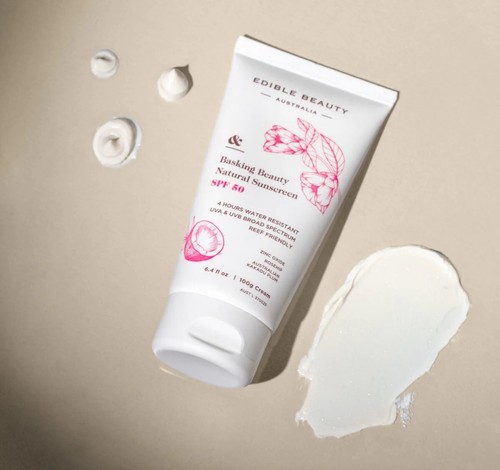 New Edible Beauty Australia Basking Beauty Natural Sunscreen SPF 50 100g - Picture 2 of 4