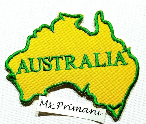 Australien bestickt australische Nation Karte Flagge Känguru Bügelbild/Aufnähen Patch - Bild 2 von 2