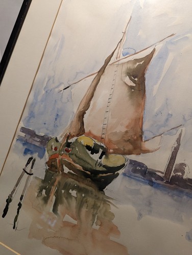 Vintage RARE Watercolor ~ Artist Signed MARY BOTTO 1965 ~ Overall 29"x20" ~ EUC - Picture 7 of 24