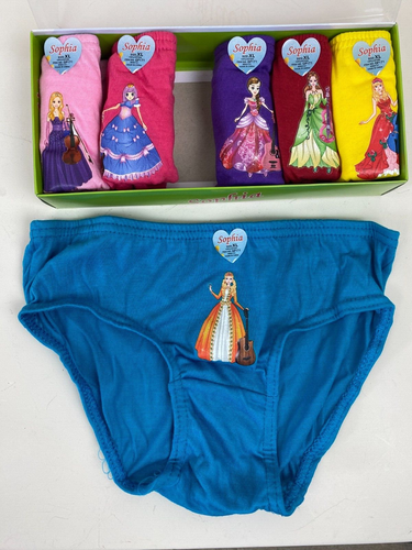 SOPHIA Princess 6 Girls XL Panties FairyCore Pink Yellow Briefs Waist 21-22" NEW - Picture 10 of 14