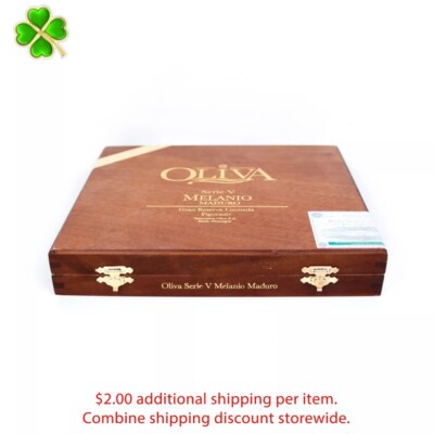 Oliva Figurado Serie V Melanio Maduro Empty Wood Cigar Box 9.25'' x 8'' x 1.25''