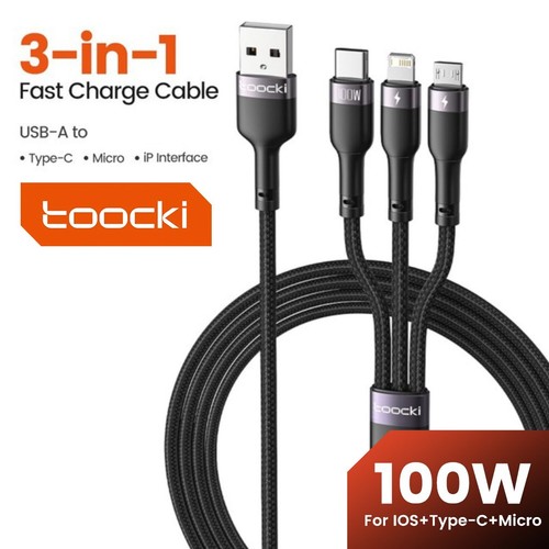 Câble de Charge 3 Fois Multi USB-C Micro Rapide pour Smartphone Soundbox... - Photo 13 sur 14