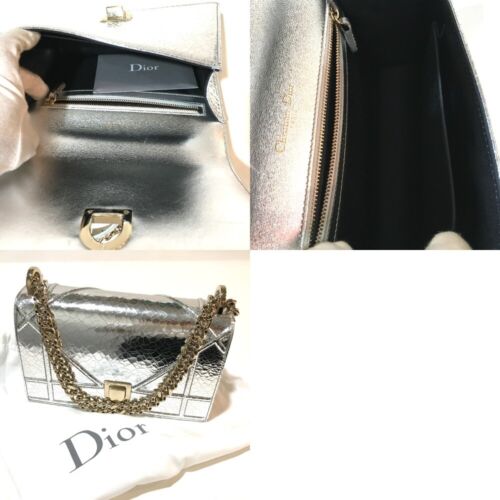 Borsa a tracolla DIOR Small lembo DIORAMA Argento/Oro HW - Foto 9 di 9