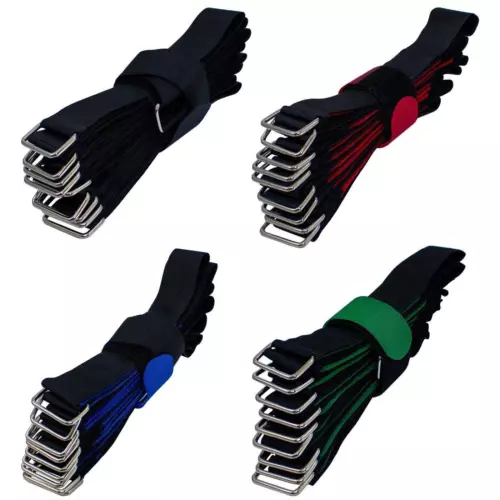 10x Klett Kabelbinder 800 x 38mm normal Wiederverwendbar Klettbinder
