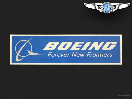 BOEING RECTANGULAR LOGO DECAL / STICKER - Picture 3 of 4