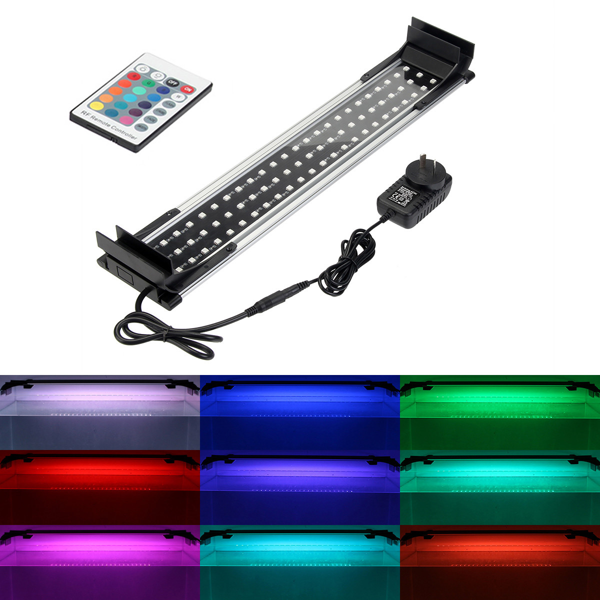 26-117CM RGB Aquarium Lighting Marine Fish Tank LED Lamp Bar Submersible AU Plug 26-117CM RGB Aquarium Lighting Marine Fish Tank LED Lamp Bar Submersible AU Plug