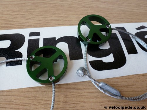 Ringle Mojo cable hangers GREEN Pair #1 (retro vintage yeti klein) Used