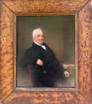 Englische Schule, 19. Jahrhundert: Portrait von Lt. Colonel Coleridge, Öl auf Platte
