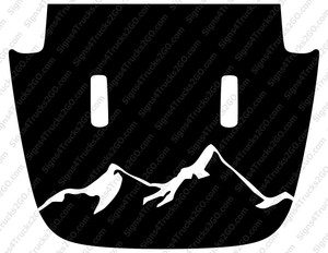 #0631 2018 JL JLU Hood Blackout Decal Graphic JEEP Wrangler Sahara Matte Black