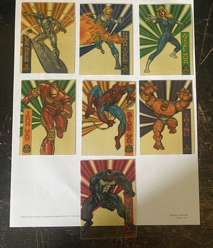 (7) 1994 Marvel Universe Series 5 Suspended Animation lot Spiderman Thing Venom - Imagen 1 de 2
