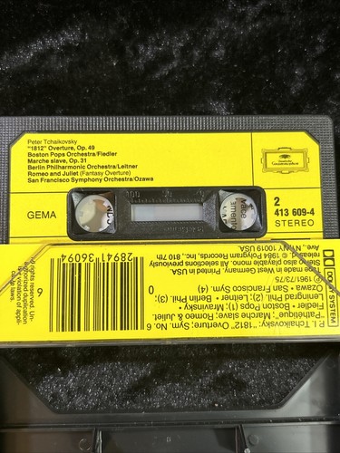 Tchaikovsky 1812 Overture/Symphony No. 6 Pathetique - Cassette 1984 - Fielder - Picture 3 of 3