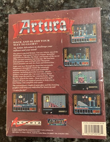 Artura by Arcadia - Vintage Commodore 64 Game Band New Sealed Rare - Picture 4 of 4