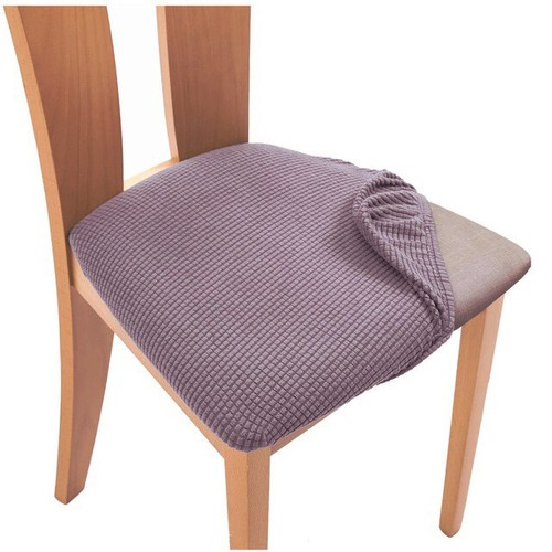 2/4/6/8PCS Stretch Spandex Jacquard Dining Room Chair Seat Covers Removable Wash - Picture 14 of 21