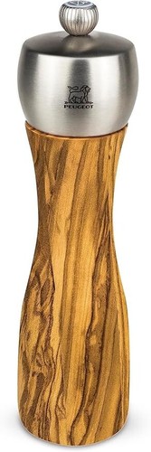 GUC Peugeot Fidji Manual Salt Mill Adjustable Grinder Olive Wood/Stainless 8" - Picture 4 of 4