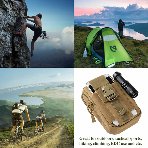 Tactical Travel Waist Pack Outdoor Small EDC Tactical Nylon Gürteltasche Molle Pouch - Bild 7 von 22