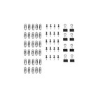 Lot de Trombones Epingles et Minis Pinces -  Couleur Noir