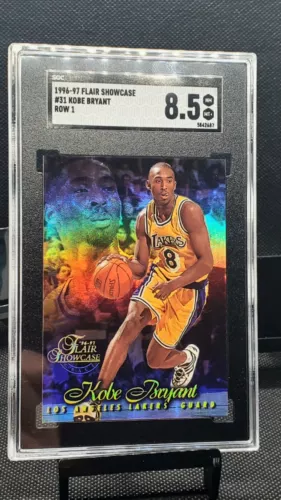 1996-97 Flair Showcase Row 1 #31 Kobe Bryant Rookie SGC 8.5 Graded Lakers