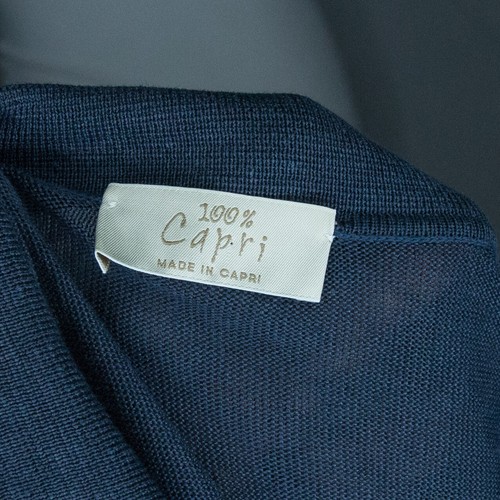 Men's 100% Capri Italy Linen See Through Polo Shirt Blue Sz XXL / 2XL - Picture 6 of 10