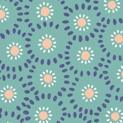 Fabric Freedom Blossom 100% Cotton Fabric FQ Quilting Craft Patchwork Blue - Picture 2 of 6