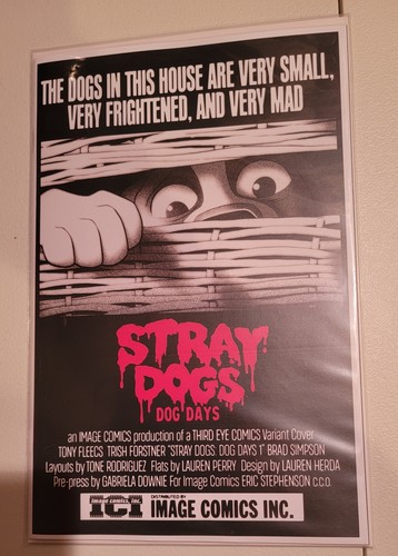 STRAY DOGS Dog Days fumetto #1 ~ CUSTODIA CESTINO poster film horror VARIANTE OMAGGIO! - Foto 2 di 4
