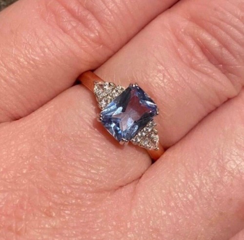 Blue Topaz Ring S925 Sz 7 Or 8 - Picture 7 of 11