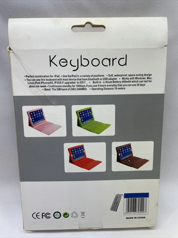 New Keyboard Leather Case Bluetooth for iPad Air Bluetooth 3.0 Compatible. - Image 2 of 4