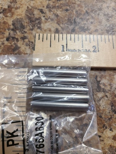 Heavy Duty 420 SS Coiled Spring Pins 6 mm Diameter, 40 mm Long - Picture 1 of 4