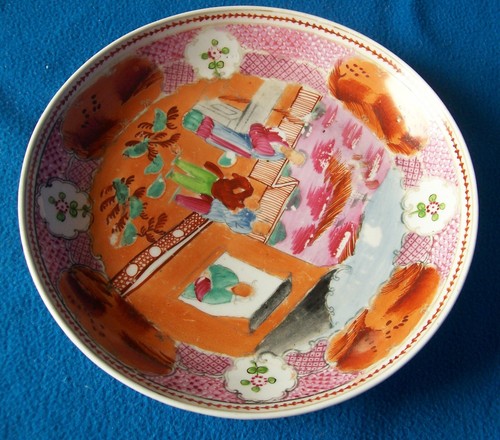 NEW HALL PORCELAIN DISH c1785 VERY RARE FIRST PERIOD MARK BOY AT WINDOW GEORGIAN - Picture 3 of 19