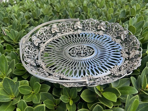Cesta Theodore B. Starr Cupido y Uvas 2273 Plata de Ley 925 14,255 Ozt. - Imagen 2 de 8