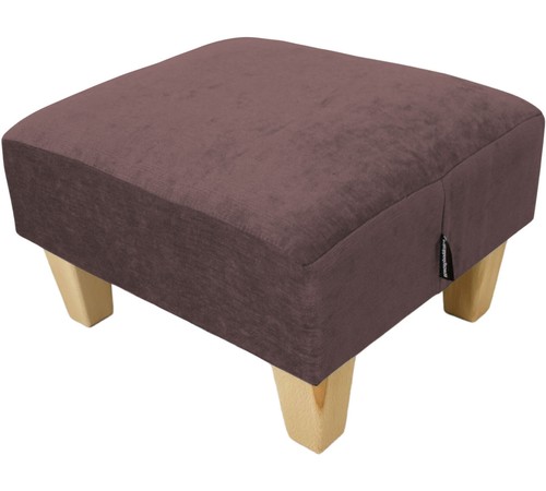 Small Footstool Pouffe Stool Present Chenille Velvet British Made - Picture 24 of 27