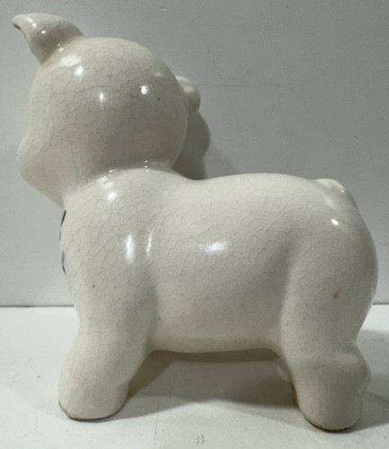 Rare 1940’s DeLee Pig Floral Piglet Porcelain Figurine Pottery Hand Painted - Picture 4 of 6