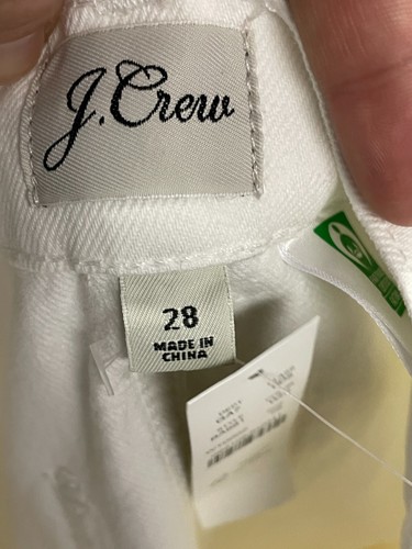 J Crew Jeans 28 Womens High Rise Patch Pocket Straight Leg Denim White Crop - Bild 9 von 12